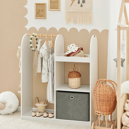 Armoire penderie ouverte enfant en bois Tilda Kids