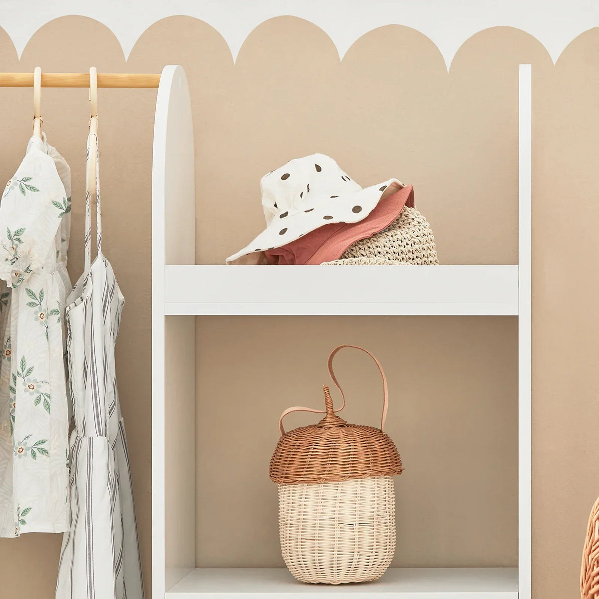 Armoire penderie ouverte enfant en bois Tilda Kids