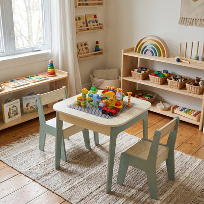 Table d’Activités Montessori 4-en-1 avec Chaises