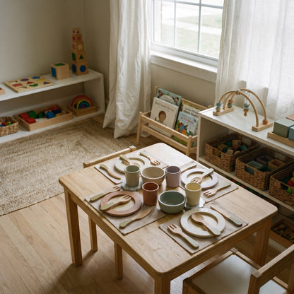 Set de Vaisselle Montessori en Bois
