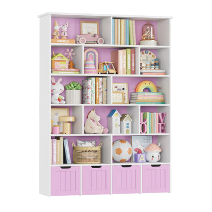 Bibliothèque enfant 13 niveaux 4 tiroirs 175cm Lilla Kids
