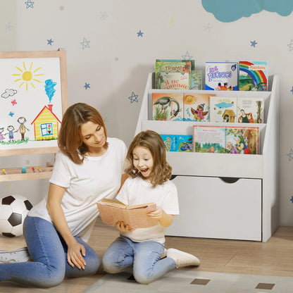 Bibliothèque enfant 3 niveaux avec tiroir Lilla Kids