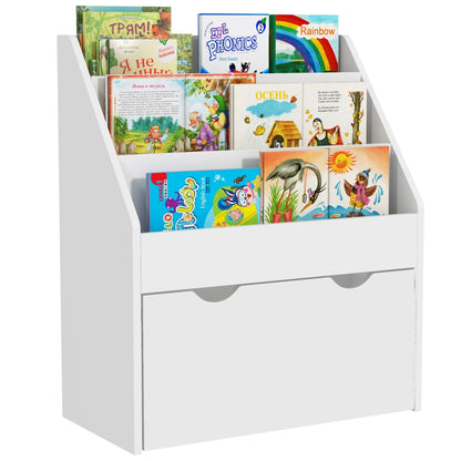 Bibliothèque enfant 3 niveaux avec tiroir Lilla Kids
