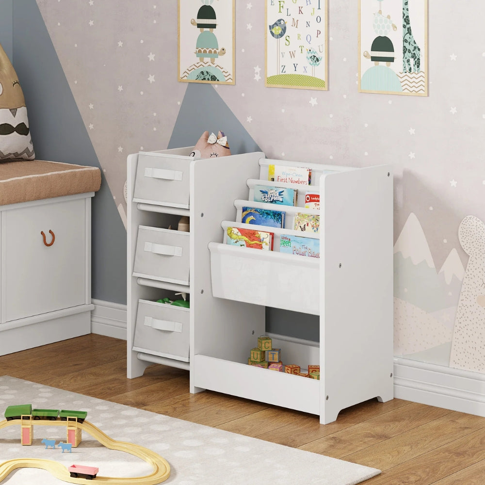Bibliothèque enfant avec bacs de rangement pour jouets Tilda Kids