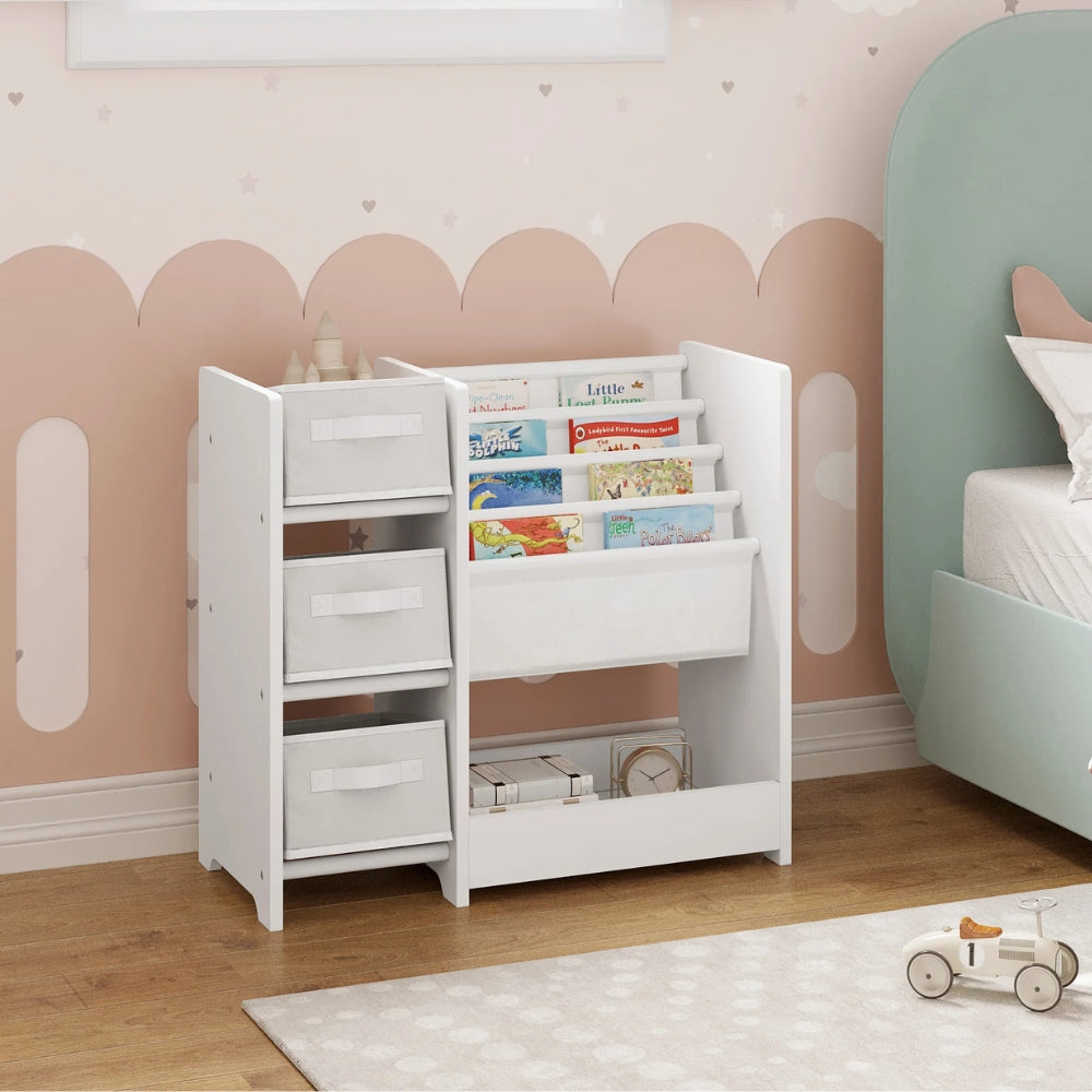Bibliothèque enfant avec bacs de rangement pour jouets Tilda Kids
