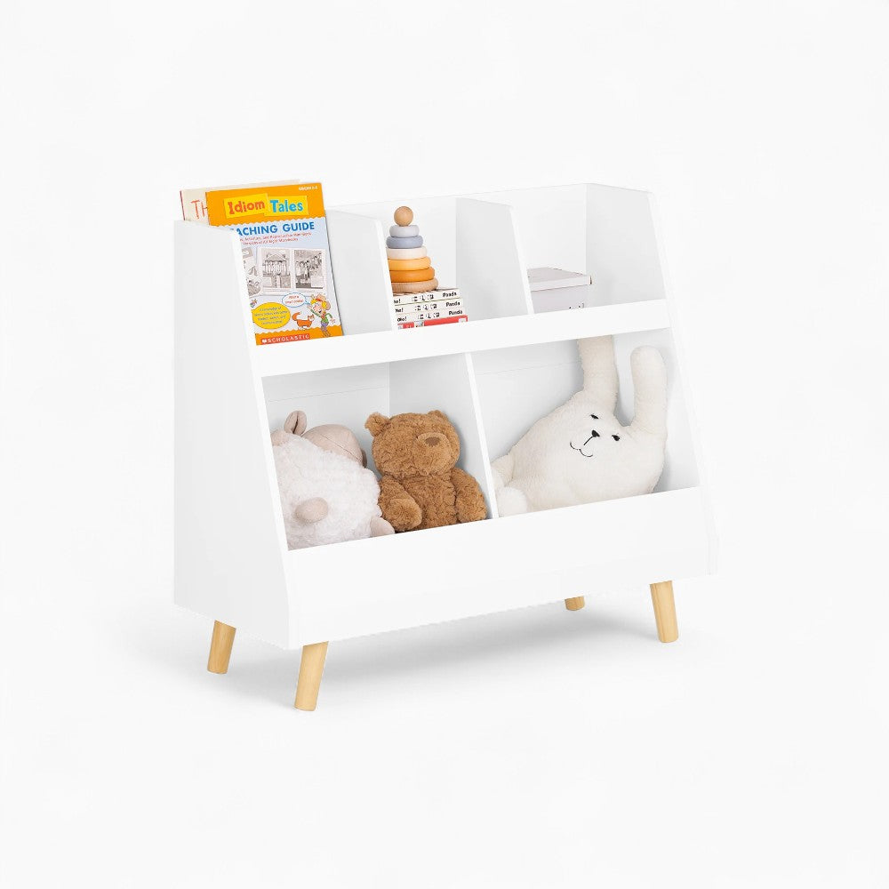 Bibliothèque enfant basse 5 compartiments avec rangement Tilda Kids