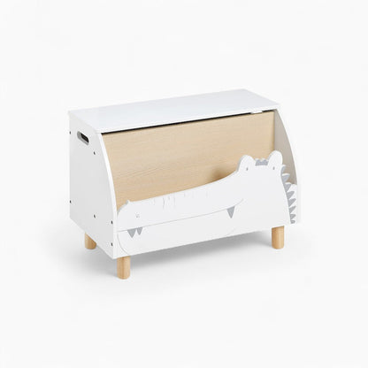 Bibliothèque enfant blanc crocodile avec rangement Tilda Kids