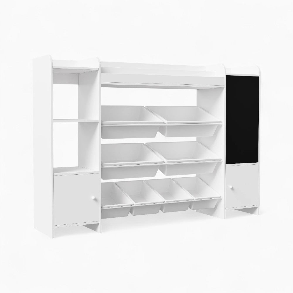 Bibliothèque enfant blanche avec rangement et tableau à craie Tilda Kids