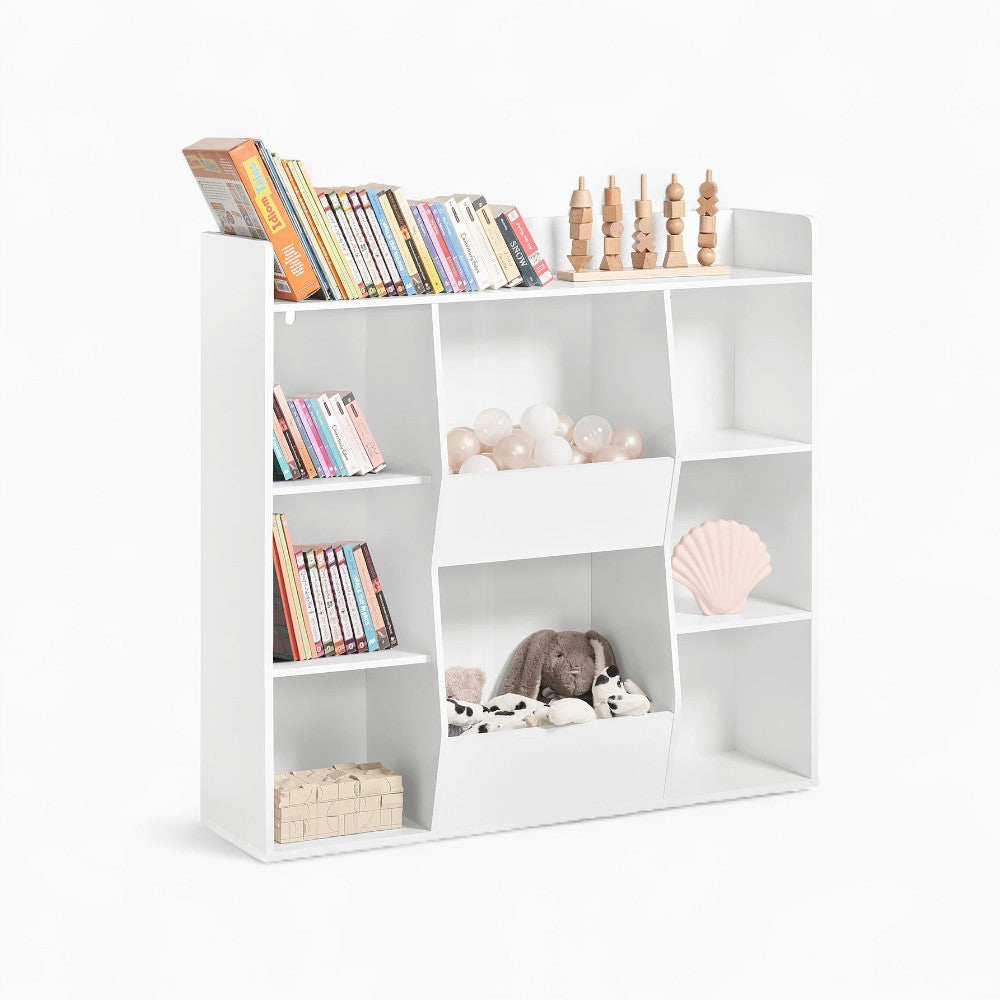 Bibliothèque enfant blanche avec rangement pour jouets Tilda Kids