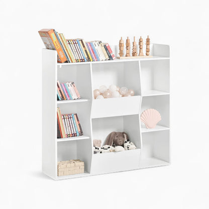 Bibliothèque enfant blanche avec rangement pour jouets Tilda Kids