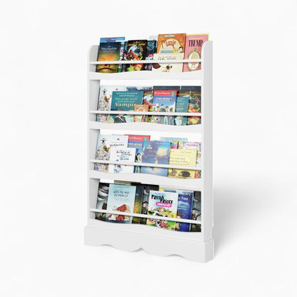 Bibliothèque enfant bois blanc 4 étagères Tilda Kids