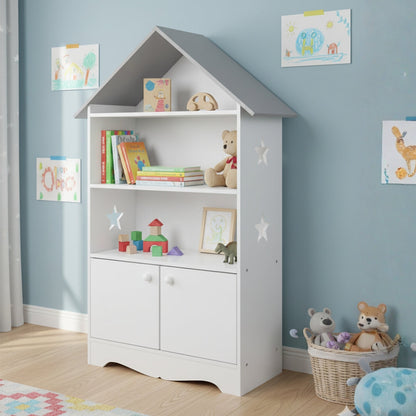 Bibliothèque enfant design blanc en bois massif Tilda Kids