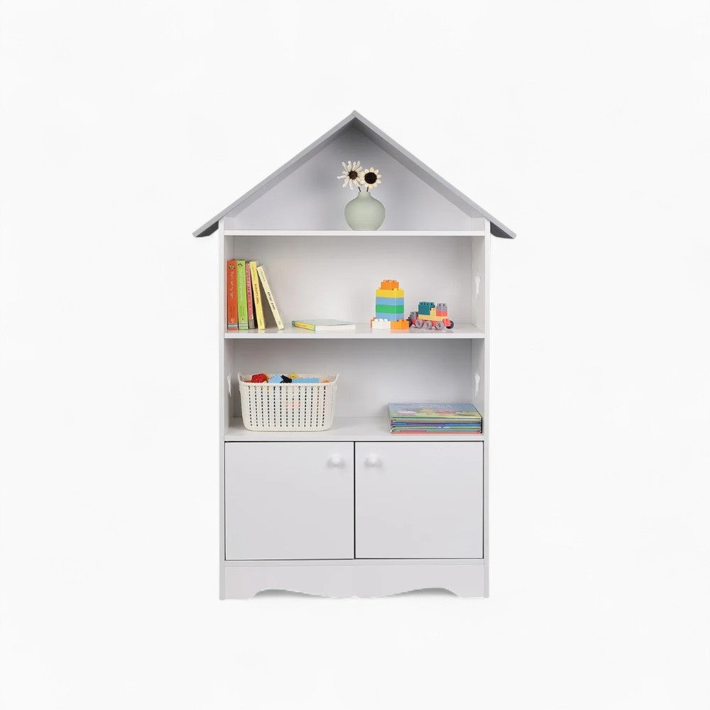 Bibliothèque enfant design blanc en bois massif Tilda Kids