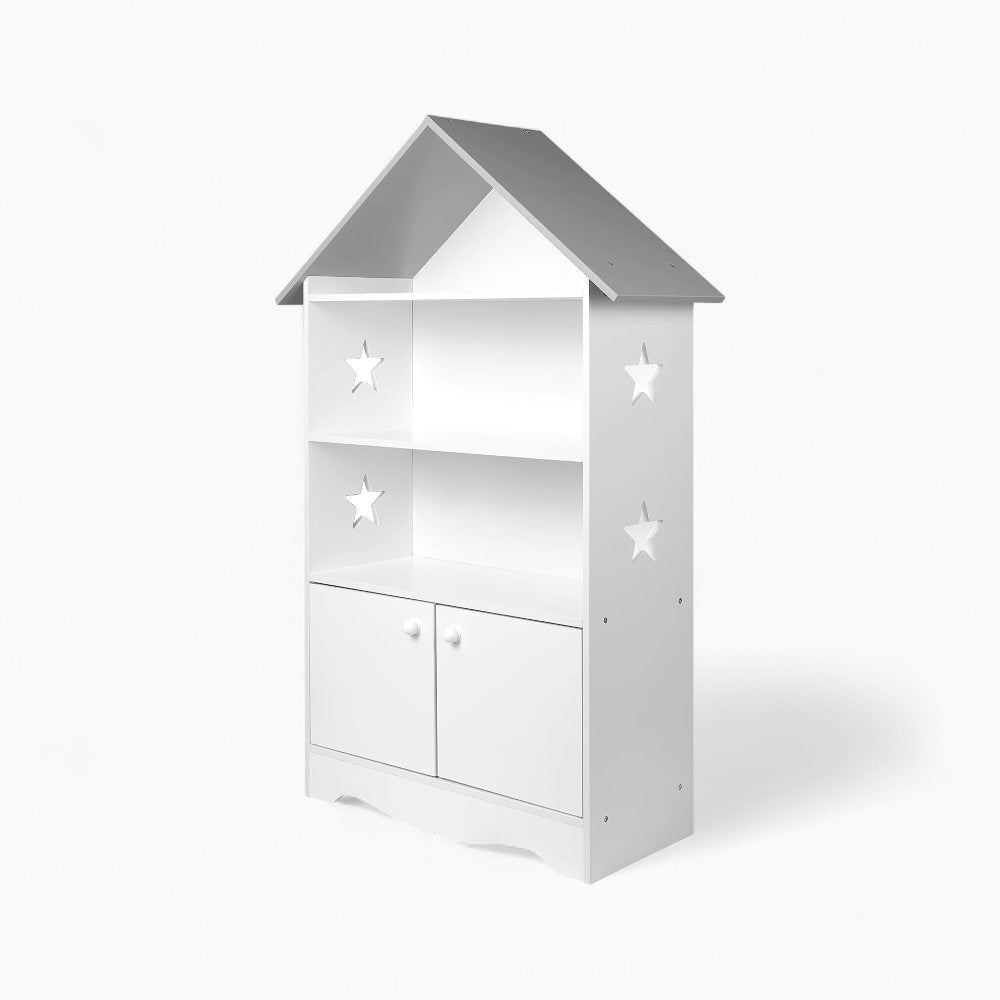 Bibliothèque enfant design blanc en bois massif Tilda Kids