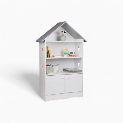 Bibliothèque enfant design blanc en bois massif Tilda Kids