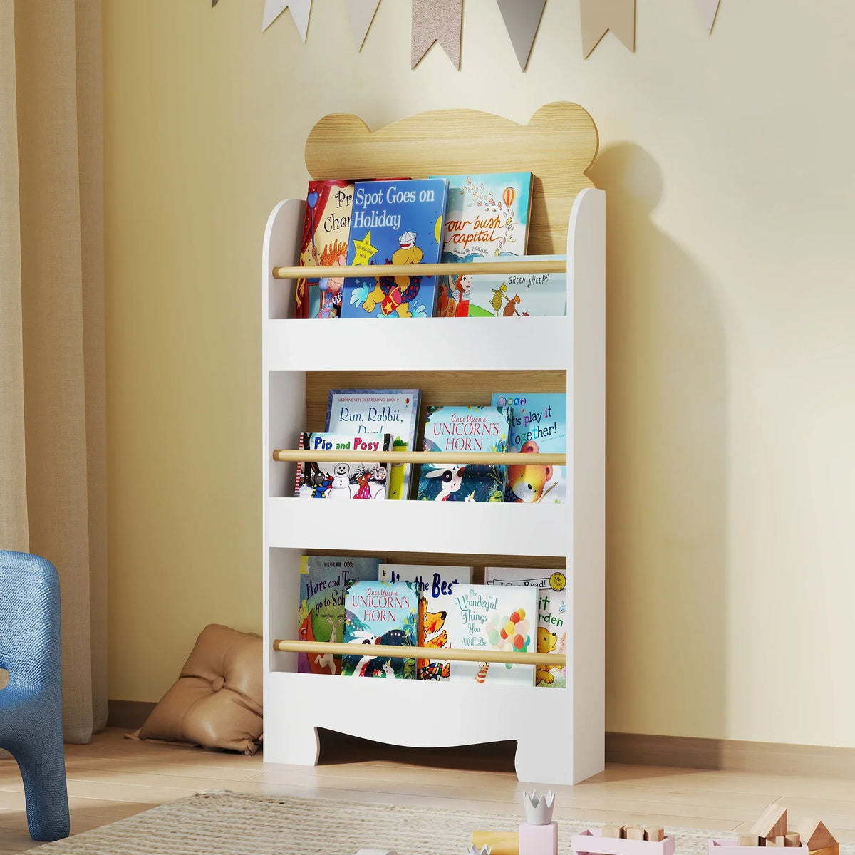 Bibliothèque enfant design ours - 110 cm Tilda Kids