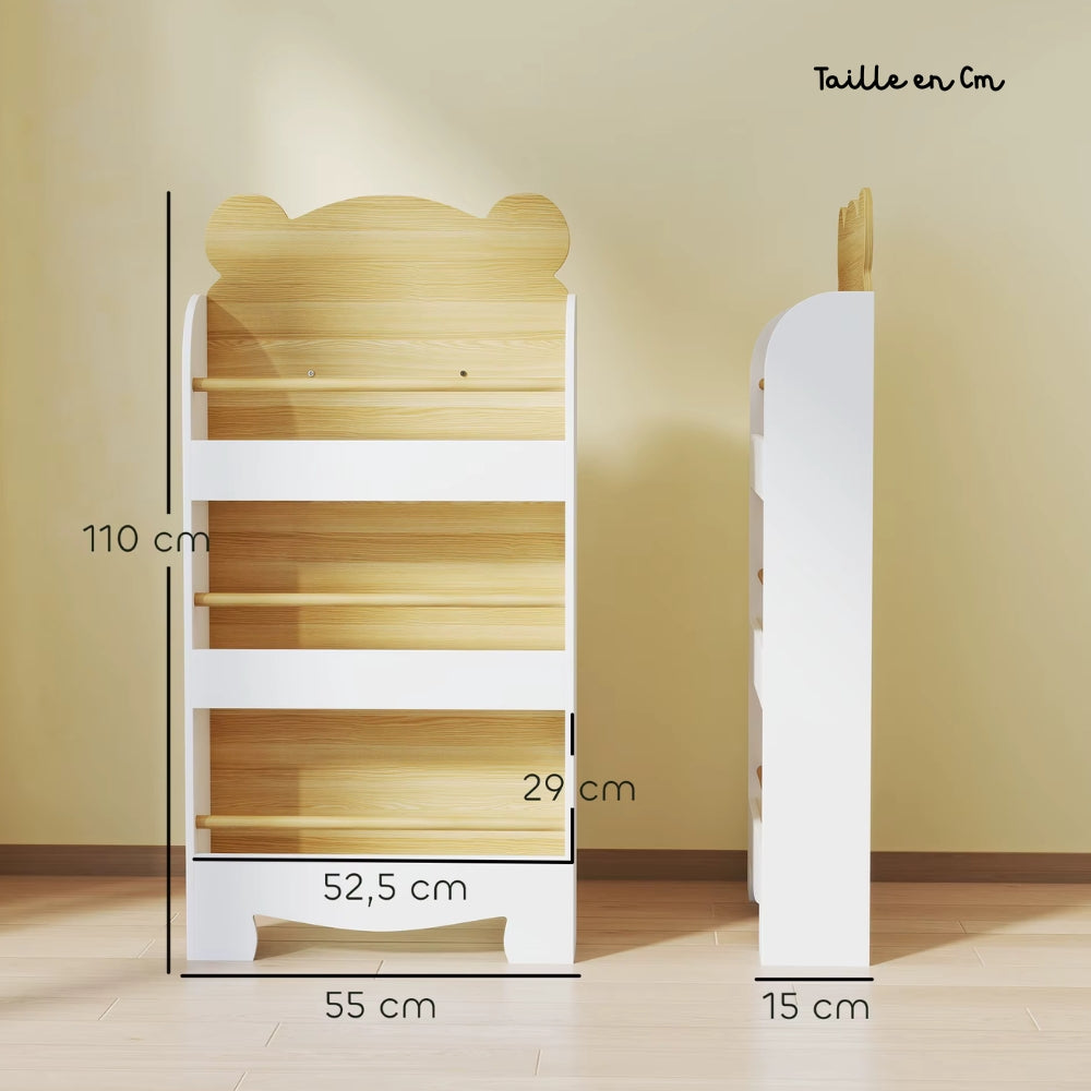 Bibliothèque enfant design ours - 110 cm Tilda Kids