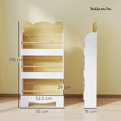 Bibliothèque enfant design ours - 110 cm Tilda Kids