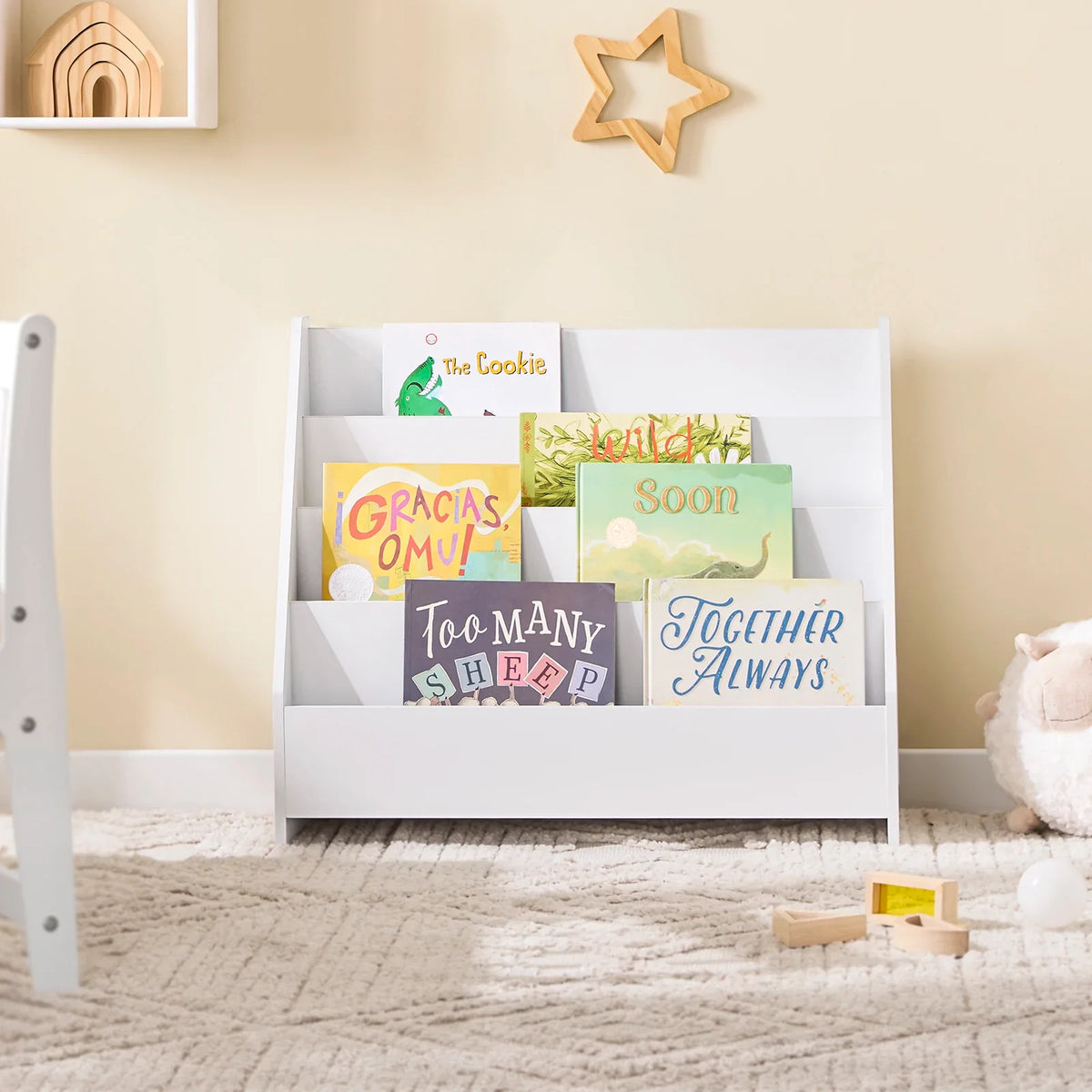 Bibliothèque enfant éventail avec casier fermé Lilla Kids