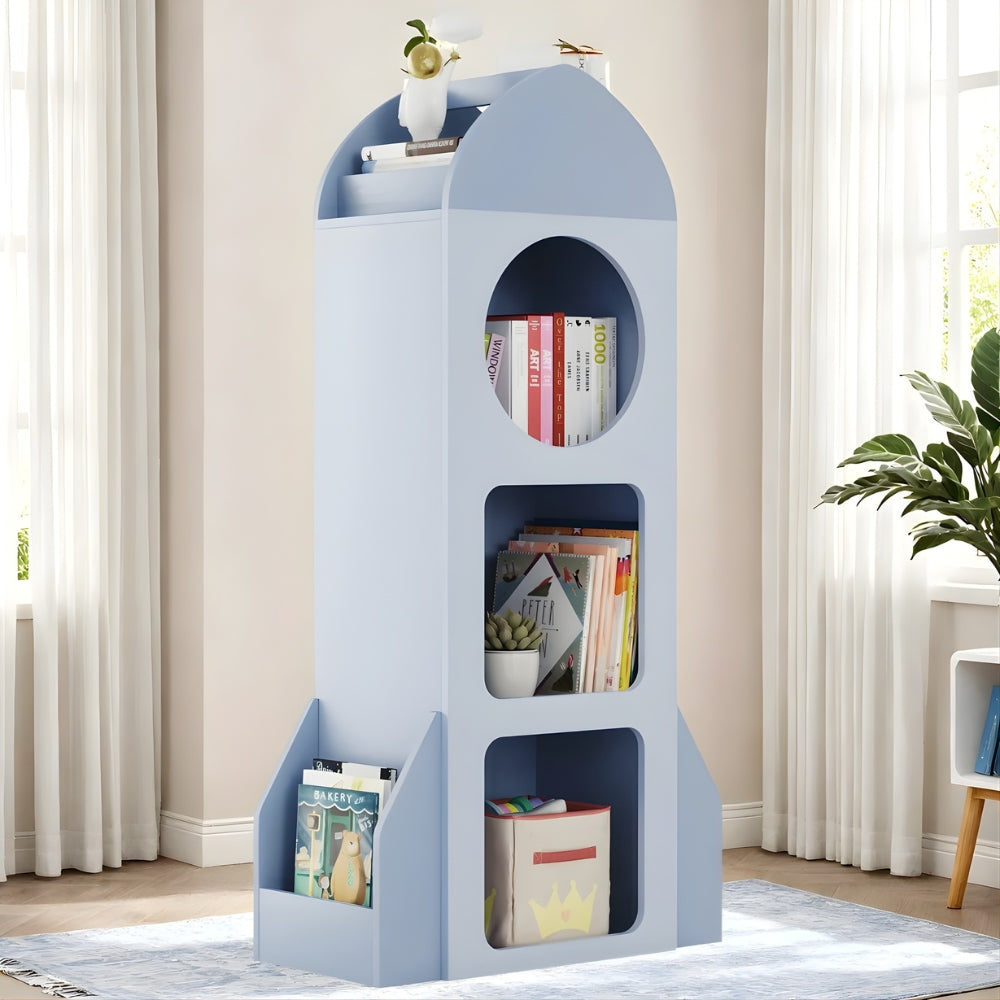 Bibliothèque enfant fusée bleu 120cm Tilda Kids