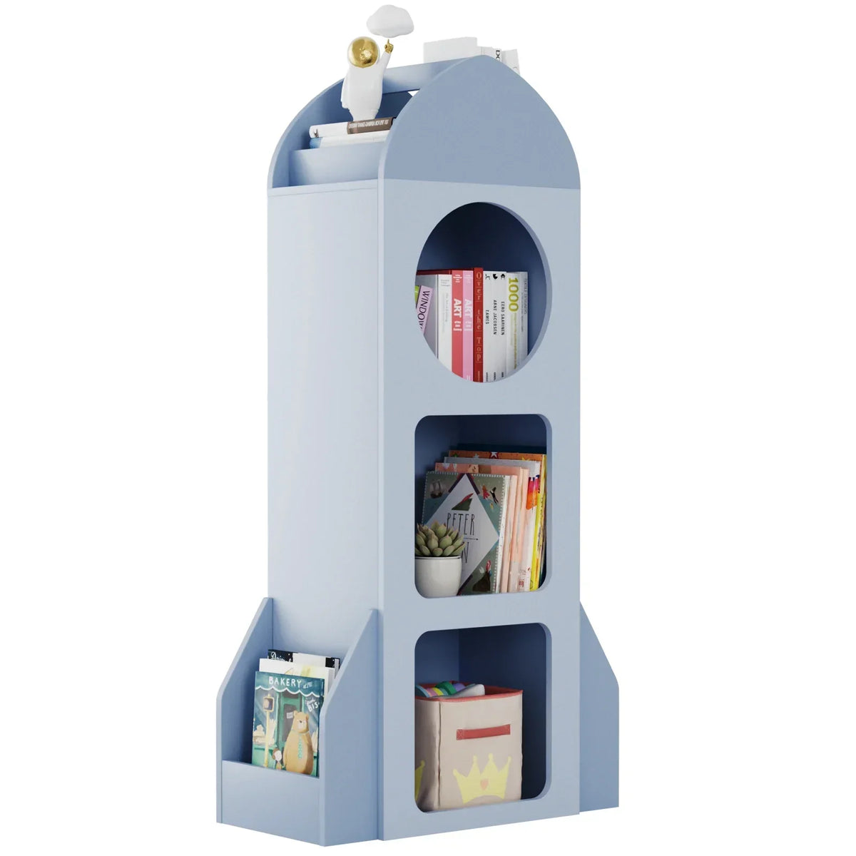 Bibliothèque enfant fusée bleu 120cm Tilda Kids