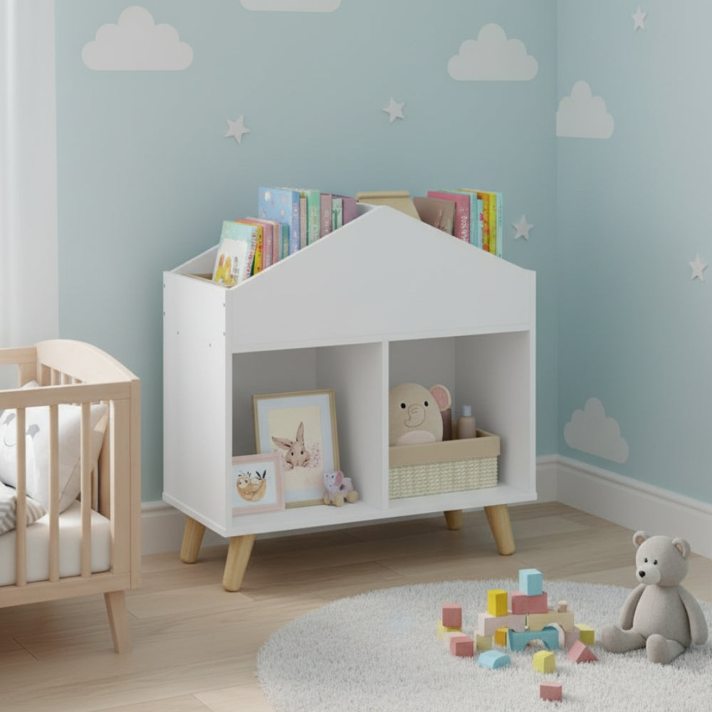 Bibliothèque enfant maison avec rangement ouvert Tilda Kids