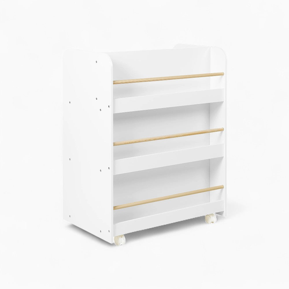 Bibliothèque enfant mobile avec roues et rangements Tilda Kids