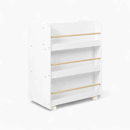 Bibliothèque enfant mobile avec roues et rangements Tilda Kids