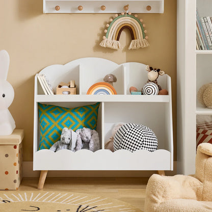 Bibliothèque enfant Montessori 5 casiers blanche Lilla Kids