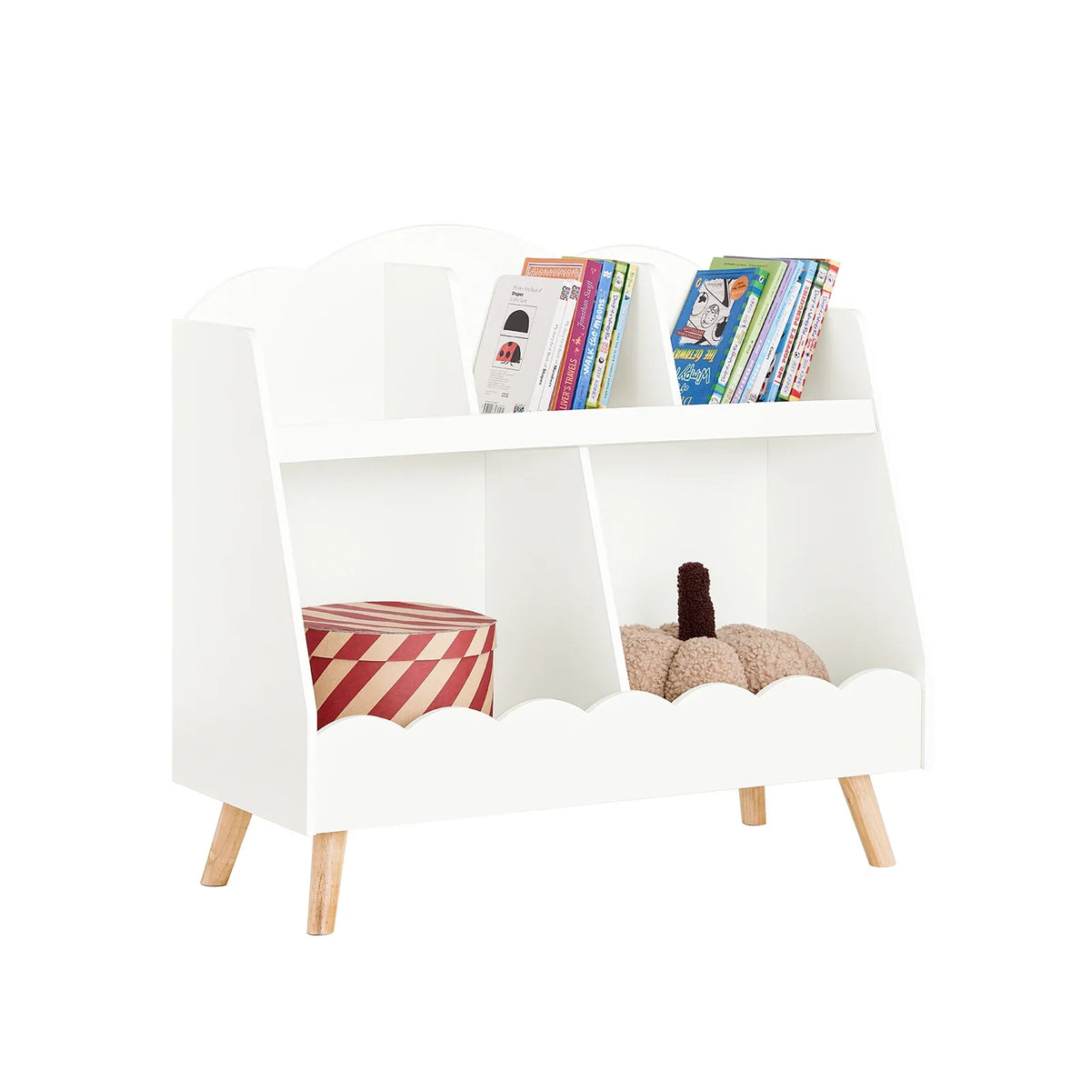 Bibliothèque enfant Montessori 5 casiers blanche Lilla Kids