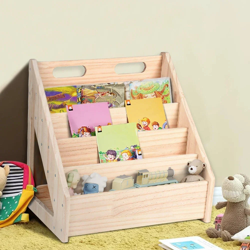 Bibliothèque Montessori enfant bois naturel Tilda Kids
