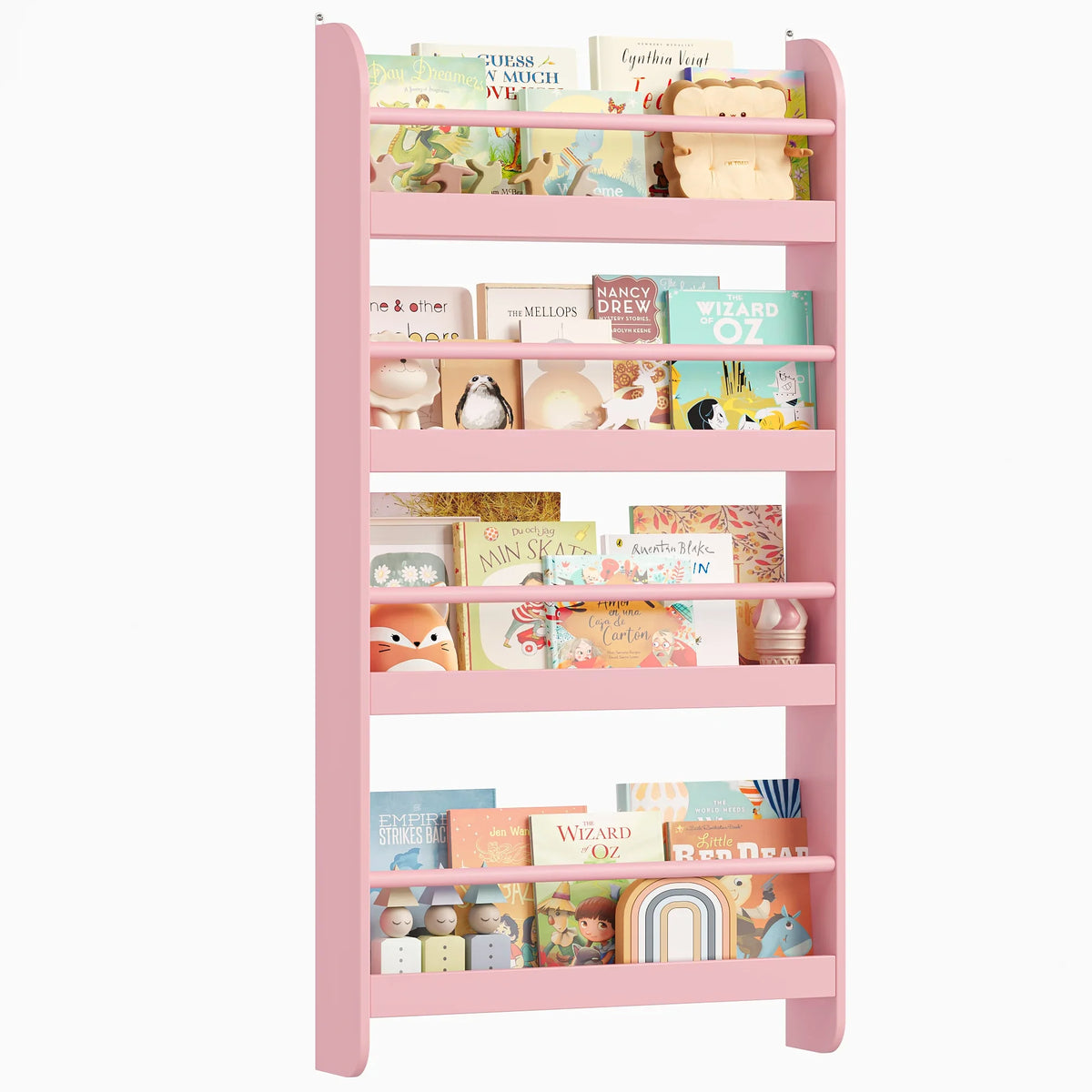 Bibliothèque murale enfant 4 niveaux 113x59 Lilla Kids