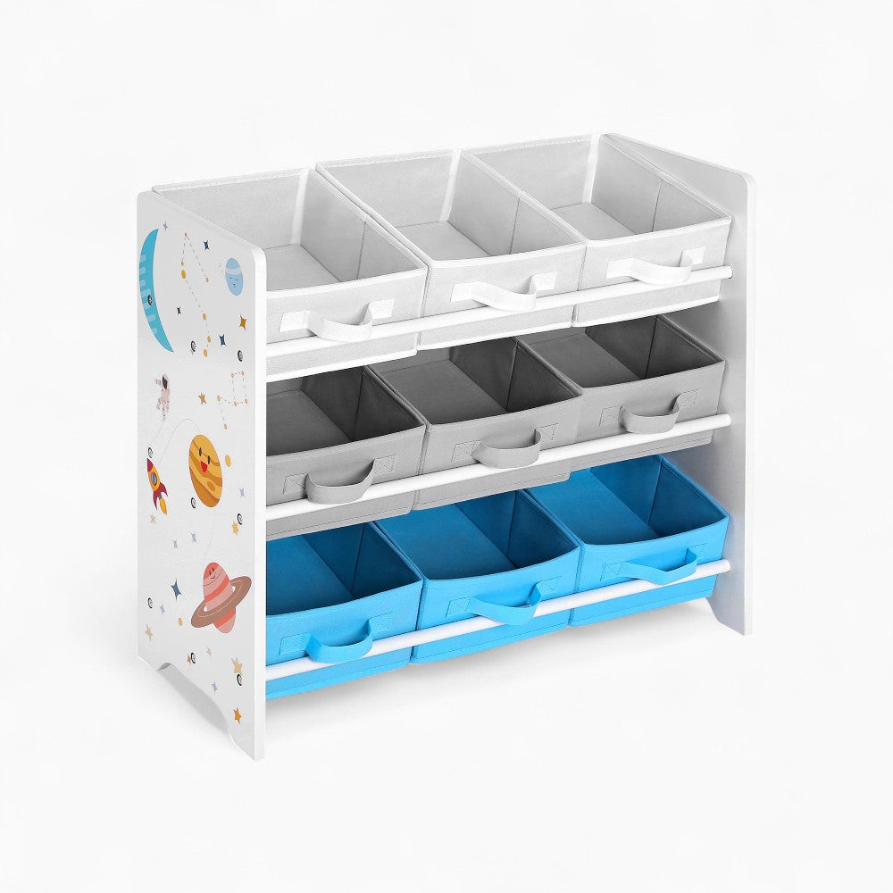Bibliothèque rangement jouets enfant avec boîtes de rangement Tilda Kids