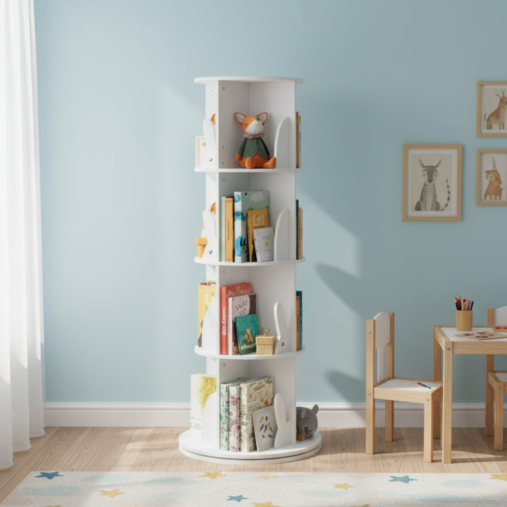 Bibliothèque rotative enfant 360° blanc Tilda Kids