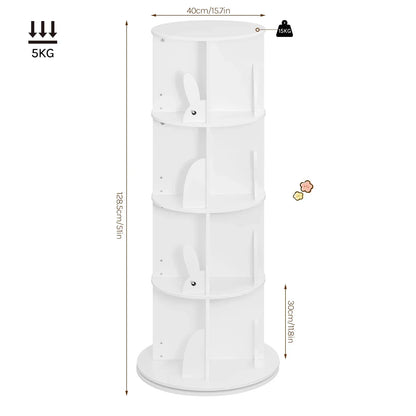 Bibliothèque rotative enfant 360° blanc Tilda Kids