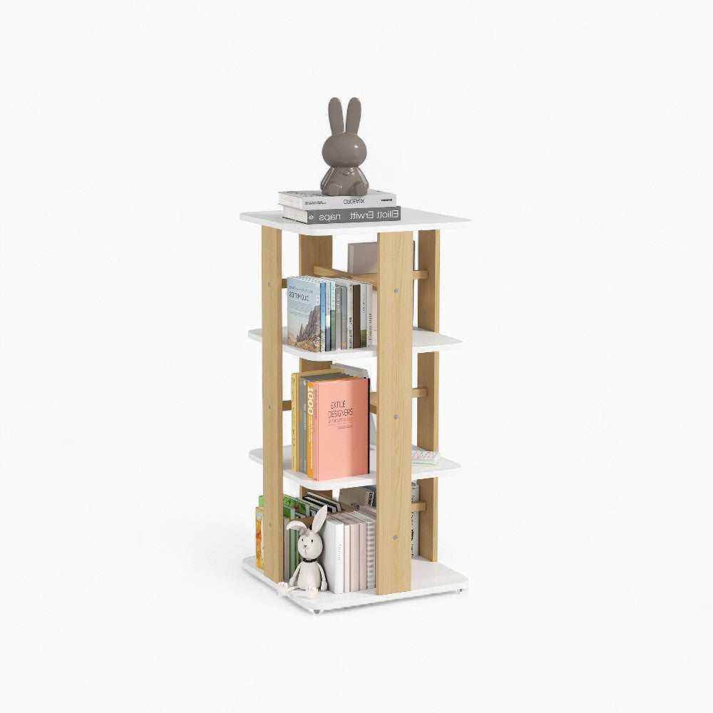 Bibliothèque rotative enfant en bois blanc Tilda Kids