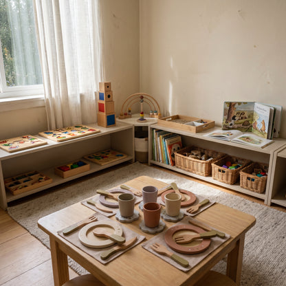 Set de Vaisselle Montessori en Bois
