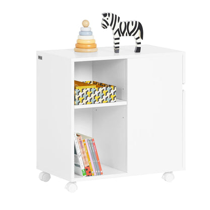 Caisson de rangement à roulettes blanc Lilla Kids
