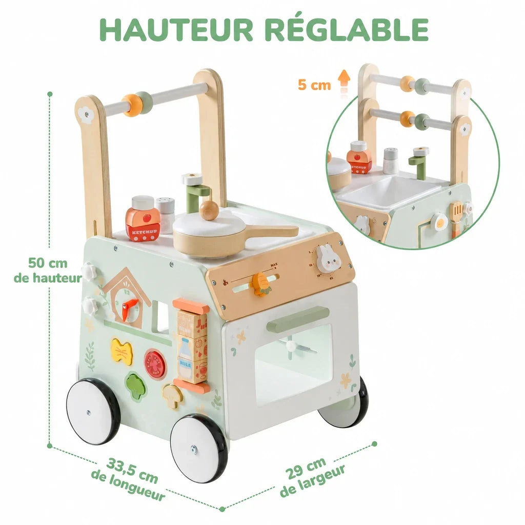 Chariot de marche évolutif réglable en hauteur Lilla Kids