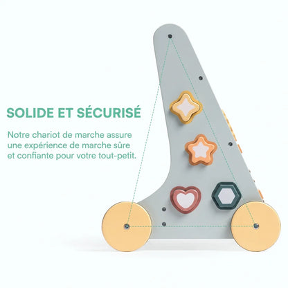Chariot de marche Montessori en bois pour bébé Lilla Kids