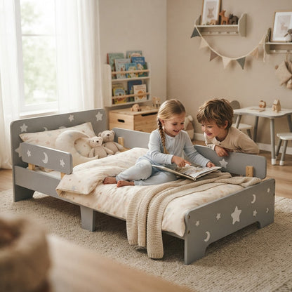 Lit Montessori Enfant Lune & Étoiles