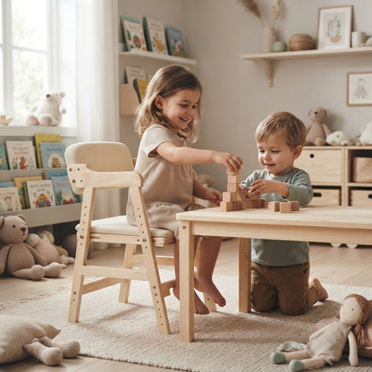 Chaise Haute Montessori en Bois