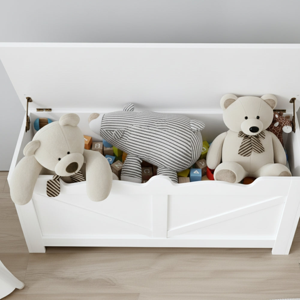 Coffre à jouets en bois avec rangement Tilda Kids