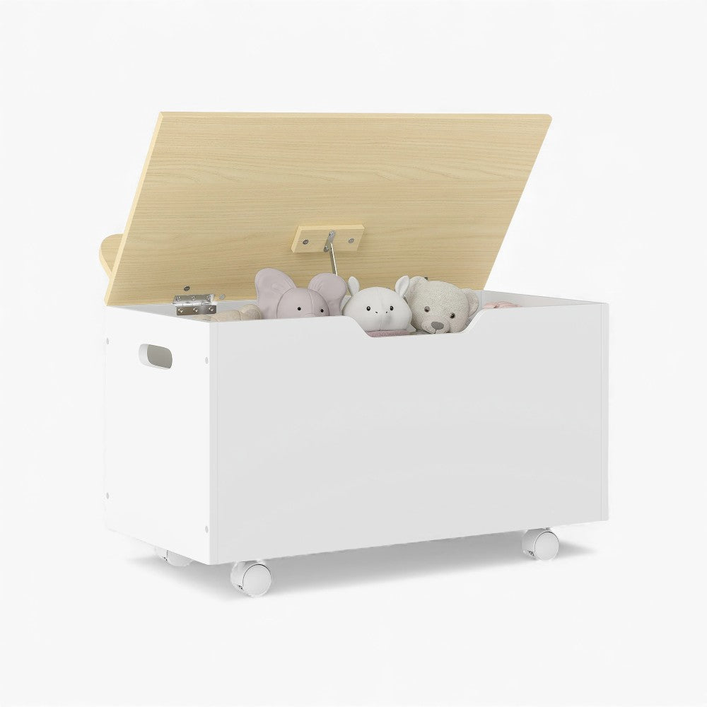 Coffre à jouets enfant sur roulettes blanc Tilda Kids