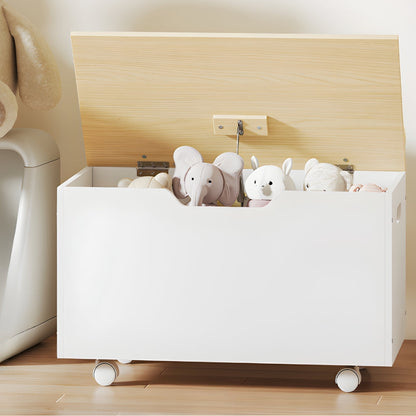 Coffre à jouets enfant sur roulettes blanc Tilda Kids