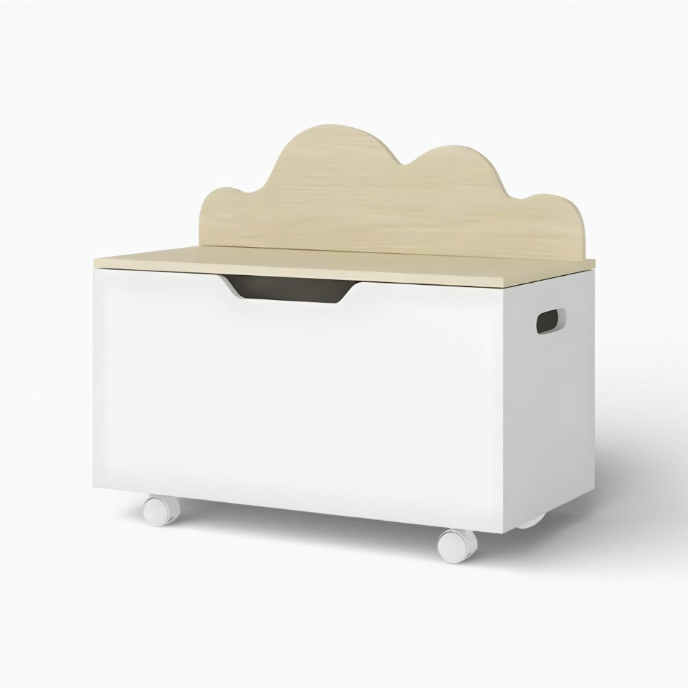 Coffre à jouets enfant sur roulettes blanc Tilda Kids