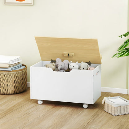 Coffre à jouets enfant sur roulettes blanc Tilda Kids
