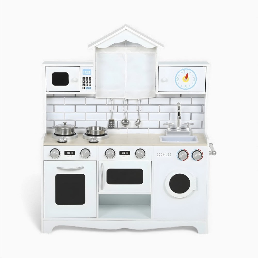 Cuisine enfant blanche avec four, plaques et machine à laver Tilda Kids