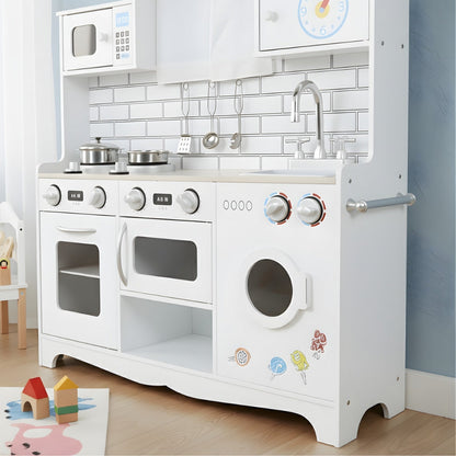 Cuisine enfant blanche avec four, plaques et machine à laver Tilda Kids