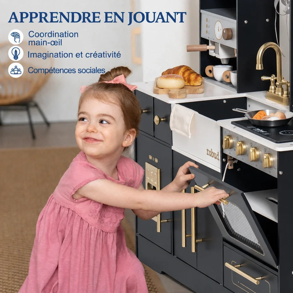 Cuisine enfant en bois avec accessoires réalistes Lilla Kids